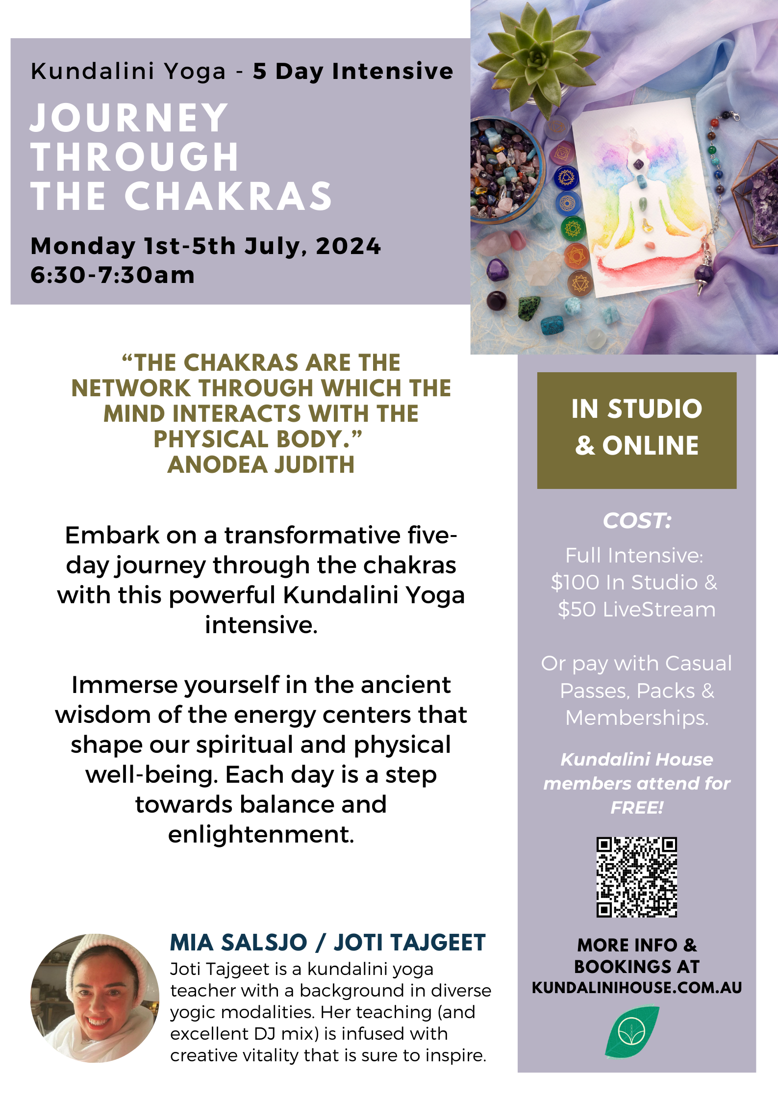 Kundalini Yoga intensive journey through the chakras