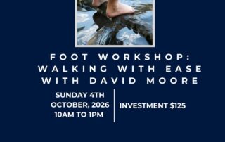 Foot health and walking workshop at Kundalini House Melbourne exploring posture, alignment, and Alexander Technique principles for easier movement.