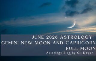 June 2026 astrology forecast featuring the Gemini New Moon, Capricorn Full Moon, Chiron entering Taurus, Jupiter entering Leo and Mercury Retrograde.