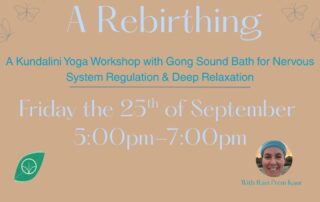 a Kundalini Yoga workshop at Kundalini House Fitzroy North, supporting nervous system regulation, meditation and deep relaxation.