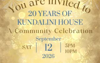 Kundalini House 20th anniversary community celebration in Melbourne with food, music, dancing and wellbeing experiences.